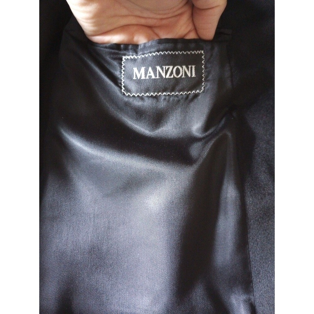 Ing Loro Piana & C. Men's Black 100% Cashmere Jacket Blazer Chest 46 Manzoni - Picture 12 of 14